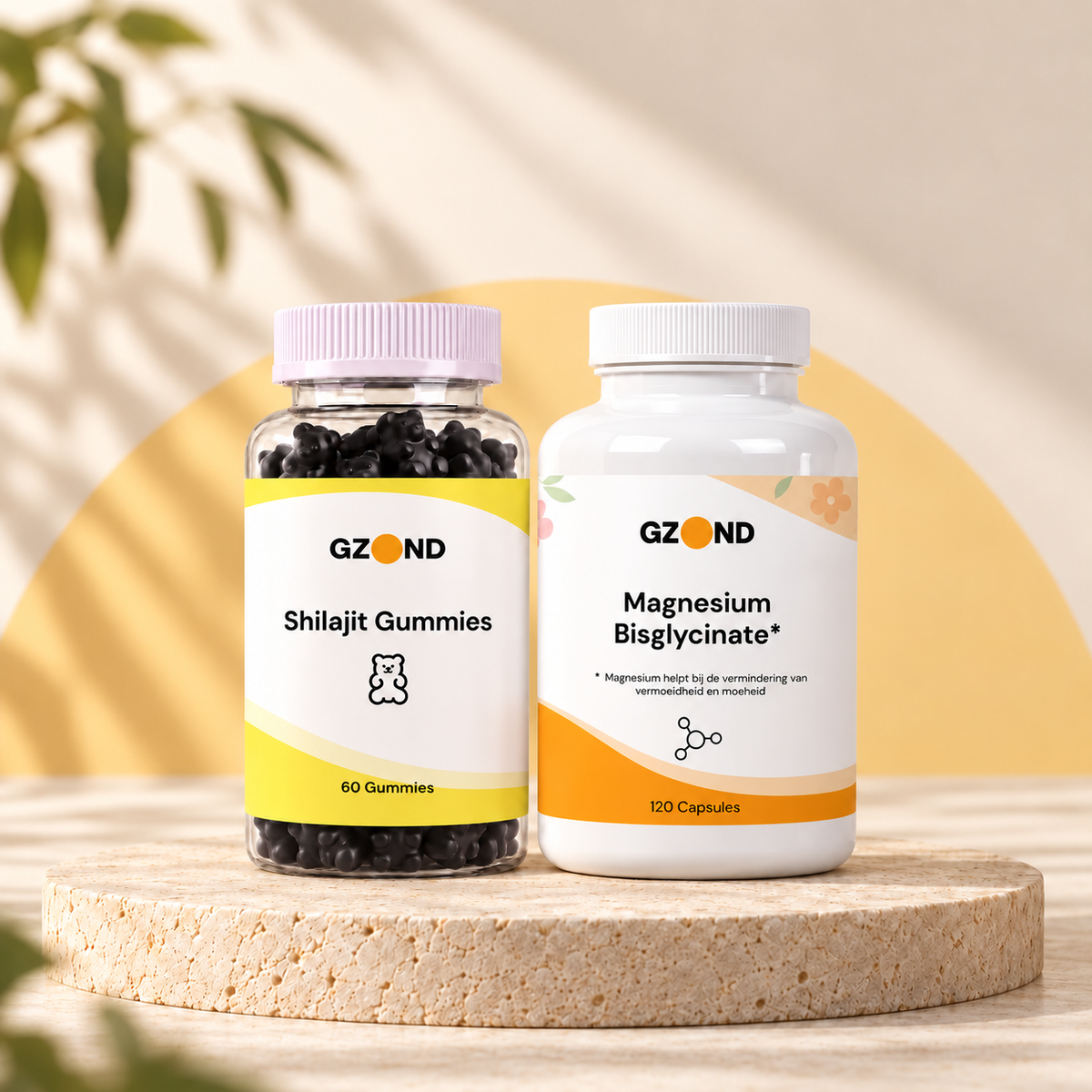 GZOND Dag & Avond Bundel – Shilajit Gummies en Magnesium Bisglycinaat